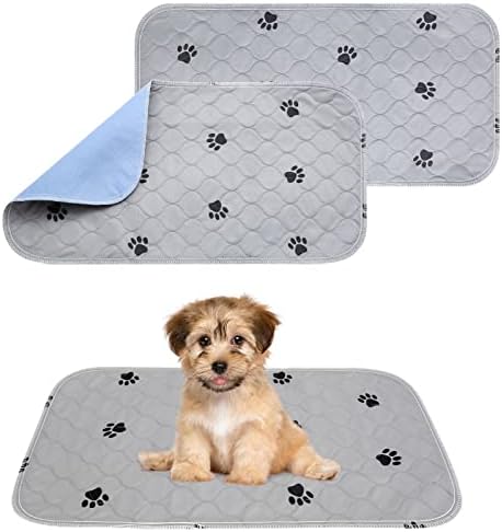  KOOLTAIL Washable Pee Pads For Dogs, 2 Pack Waterproof Reusable Puppy Potty Training Pads, Non-Slip Whelping Pet Food Feeding Mat For Small Animals