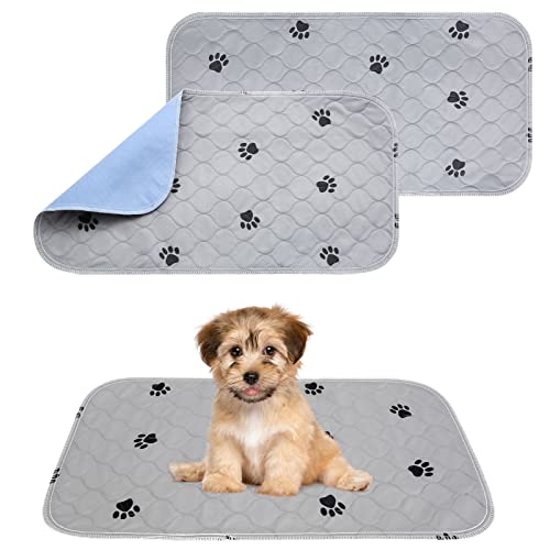  KOOLTAIL Washable Pee Pads For Dogs, 2 Pack Waterproof Reusable Puppy Potty Training Pads, Non-Slip Whelping Pet Food Feeding Mat For Small Animals