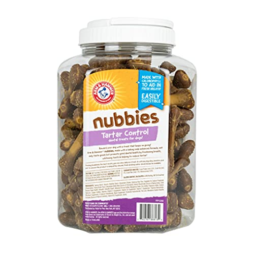  Arm & Hammer For Pets Nubbies Dental Treats For Dogs From Arm And Hammer - Dog Dental Chews Fight Bad Dog Breath, Plaque & Tartar-Dog Dental Care, 139 Count(Pack Of 1)