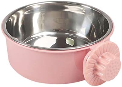  Baluue Rabbit Food Parrot Feeding Cups Birds Food Dish Stainless Steel Parrot Feeders Water Cage Bowls For Cockatiel Conure Budgies Parakeet Parrot Macaw Small Animal Chinchilla Size L Bunny Food