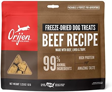  ORIJEN Freeze Dried Original Dog Treats, WholePrey Ingredients, 3.25oz