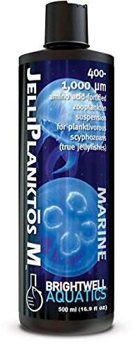  Brightwell Aquatics Jelliplanktos M - Zooplankton Feeding Suspension For Jellyfish, Amino Acid Fortified, 400-1000 Micrometer Size, 500 Ml