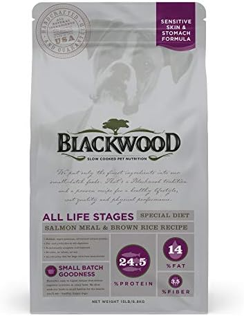  Blackwood Dog Food Made In USA Slow Cooked Dry Dog Food [Sensitive Skin And Stomach Dog Food To Solve Food Sensitivities Naturally], Catfish & Pearled Barley Recipe, 5 Lb. Bag
