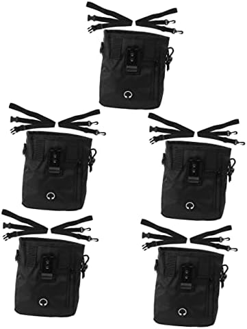  Iplusmile Dog Food Containers Dog Food Container 5pcs Pet Treat Bag Doggies Treats Dog Treat Container Nylon Black The Dog Portable Food Containers Dog Food Puppy