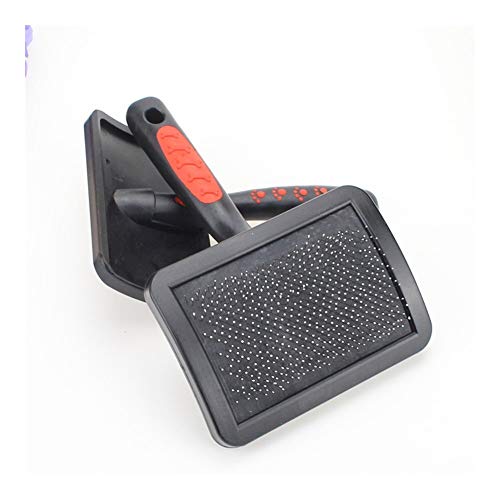  YangYan 1pc Pet Grooming Needle Comb Shedding Hair Remove Brush Slicker Massage Tool Dog Cat Supplies Protective Pet Accessories DogComb (Color : Black, Size : S)