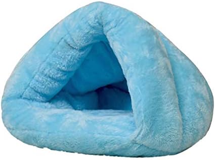  Watonic Cat Bed Winter Warm Triangular Cat Litter Pet Kennel And Dog Mat Thick Sleeping Bag Bed For Cats & Small Dogs Calming Cozy Covered Cushion Cuddlers Burrowers(B,26x36x4cm)