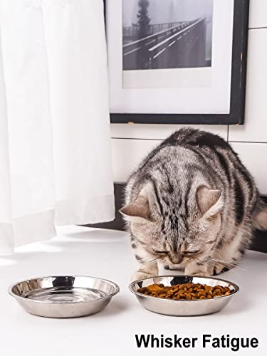  VENTION Stainless Steel Cat Bowls, Cat Food Bowl For Indoor Cats, Whisker Fatigue Cat Bowl, Shallow Cat Dishes
