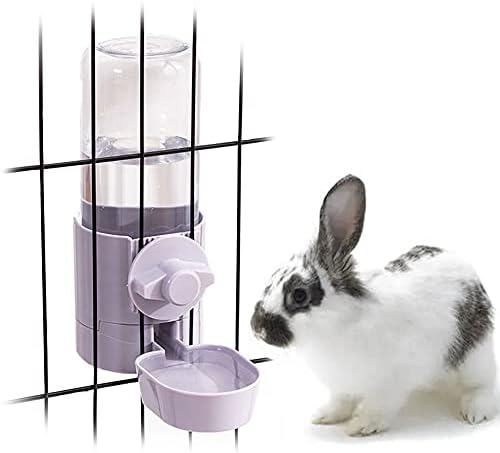  1L Automatic Rabbit Food Dispenser, Rabbit Food And Water Bowls, Small Pet Feeder With Lid, Great For Rabbits, Ferrets, Cats, Birds