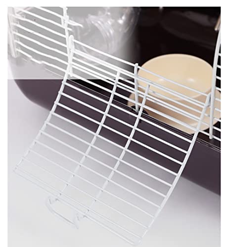  ASDNN Portable Hamster Cage,Portable Hamster Small Room,Comfortable,Beautiful And Warm Villa,with Roller Water Bottle Small Room, Portable (Coffee)