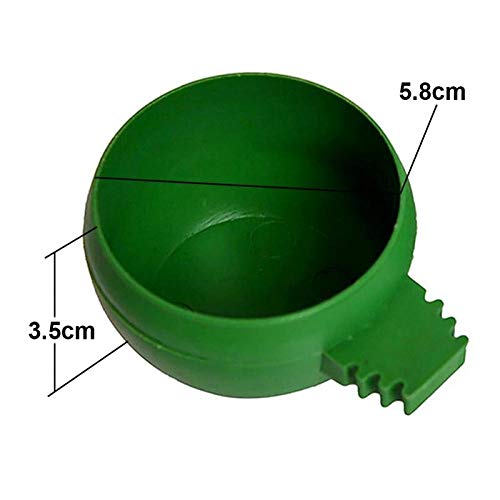  ZSQZJJ Parrot Bird Hamster Feed Bowl Cage Hanging Drinking Food Feeder Cup Bowl Feeding Bowl Tools