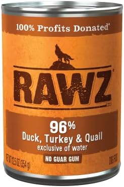  Rawz 96% Meat Canned Wet Food For Dogs 12 Pack/ 12.5 Oz. Cans (Chicken/Chicken Liver)