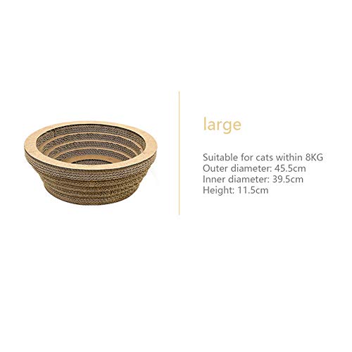  Fhony Cat Scratching Column Relaxing Bed Cat Scratching Board With Catnip Durable Recycled Board Cushion Ball Toy Bell High-Density Recycled Corrugated Cat Scratcher Cat Toy Bowl,Large