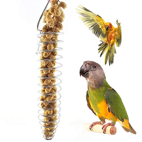  FVOWOH For Bird Holder Fruit Vegetable Vegetable Budgie Skewer Stainless Steel Fruit Parrot Pet Supplies Dog Feeders For Small Dogs(l1-Multicolor)