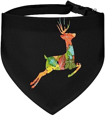 GENERIC Colorful Fawn Pet Bandana Collar - Scarf Collar - Art Dog Bandana Minimal Head Cicumference