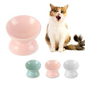  Raised Cat Food Bowls Ceramic - Tilted Elevated Cat Bowls Anti Vomiting - 4.9 In Small Cat Bowl For Dry Wet Food - Stress Free Shallow Cat Feeding Bowls For Whisker Fatigue - Dishwasher Safe - 4oz