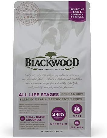  Blackwood Dog Food Made In USA Slow Cooked Dry Dog Food [Sensitive Skin And Stomach Dog Food To Solve Food Sensitivities Naturally], Catfish & Pearled Barley Recipe, 5 Lb. Bag