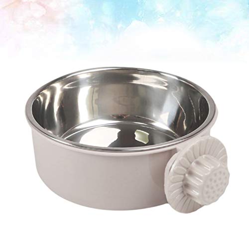  Baluue Rabbit Food Parrot Feeding Cups Birds Food Dish Stainless Steel Parrot Feeders Water Cage Bowls For Cockatiel Conure Budgies Parakeet Parrot Macaw Small Animal Chinchilla Size L Bunny Food