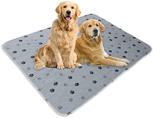  Washable Pee Pads Dogs With Puppy Grooming Gloves,Reusable,Waterproof,Non-Slip,Super Absorbing Pet Pads Dog Bed Mat,Whelping Pads,Dog Playpen Mat,Pee Pad For Guinea Pig Cage,(2-Pack) 18"X24"
