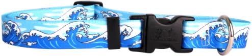  Mystic Waves Blue Dog Collar - Size Large 18" To 28" Long
