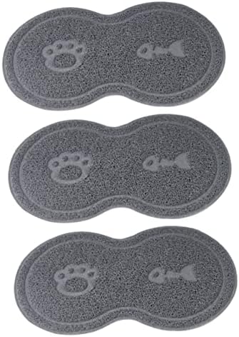  Ipetboom Cat Litter Box Floor Rose Clean With Trapper Easy Placemat Multi- Mats For Puppy Food Grey Inches Mat Dog Scatter And Anti- Dish Kitten Pet Mesh Control Litter Pad Non- Cat Litter Mat