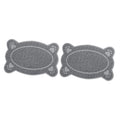  Silicone Table Mats 2pcs Non Skid Rug Cat Litter Rug Dog Cat Bowl Mat Cat Placemat Dog Indoor Mat Dog Feeding Tablemat Pet Dog Carpet Food Trash Can Grey Cat Mat