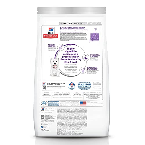  Hill's Science Diet Adult Sensitive Stomach And Skin, Small Bites Dry Dog Food, Chicken & Barley Recipe, 4 Lb. Bag