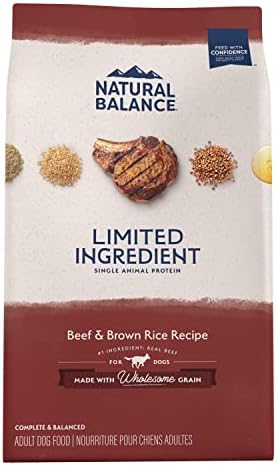  Natural Balance Limited Ingredient Adult Dry Dog Food With Healthy Grains, Lamb & Brown Rice Recipe, 12 Pound (Pack Of 1)