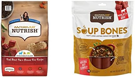  Rachael Ray Nutrish Premium Natural Dry Dog Food, Real Beef, Pea & Brown Rice Recipe, 14 Pounds, Model:-P