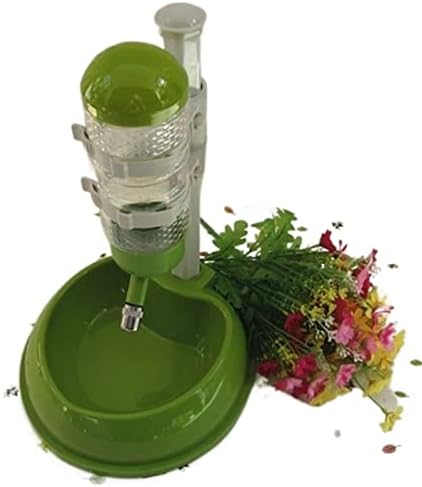  AACARB Cat Water Dispenser, Pet Cat Dog Water Drinker Dispenser Plastic Bottle Automatic Fountain Multicolored Drinker Support Food Hamster Feeder Plate Bowl (Size : Rose Red)