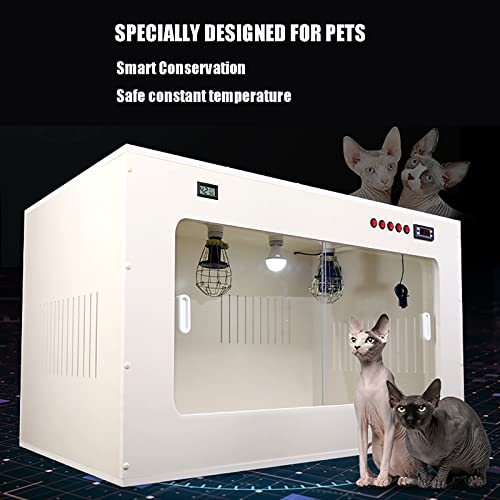  JUHAIYUAN Cat Incubator For Puppies, Puppy Incubator, Pet Incubator Box, Large PET Brooder Nursery Dog White