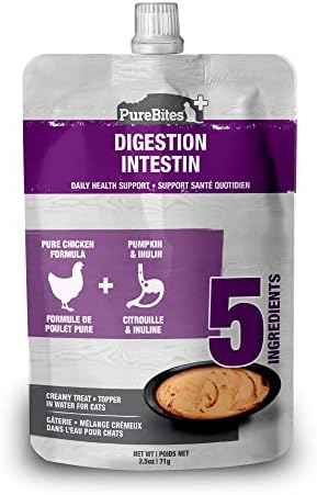  PureBites Plus Squeezables Cat Treat • Topper 71g | Skin & Coat | 5 Ingredients | Case Of 15