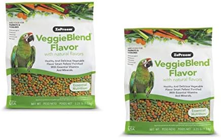  ZuPreem FruitBlend Flavor Pellets Bird Food For Parrots And Conures, 17.5 Lb - Daily Blend Made In USA For Caiques, African Greys, Senegals, Amazons, Eclectus, Small Cockatoos