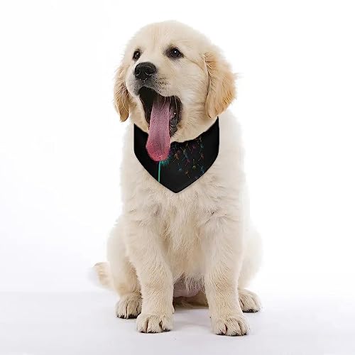 GENERIC Blow Dandelions Print Pet Bandana Collar - Scarf Collar - Art Dog Bandana Minimal Head Cicumference