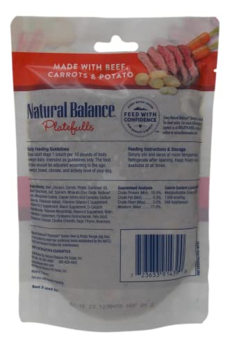 GENERIC Natural Balance Platefulls Wet Dog Food 3 Flavor Sampler - (1) Each: Tender Beef Potato, Harvest Chicken Rice, Savory Duck Pumpkin (9 Ounces) - Plus Rope Toy And Fun Facts Booklet Bundle