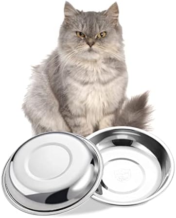 VENTION Stainless Steel Cat Bowls, Cat Food Bowl For Indoor Cats, Whisker Fatigue Cat Bowl, Shallow Cat Dishes