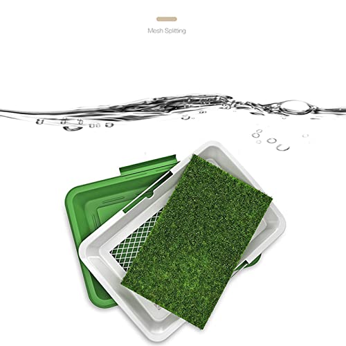 SAZAO Grass Pad For Dogs, Puppy Dog Pee Grass Pad With Tray, Dog Training Pee Pad, Washable Artificial Dog Potty Grass For Indoor Home