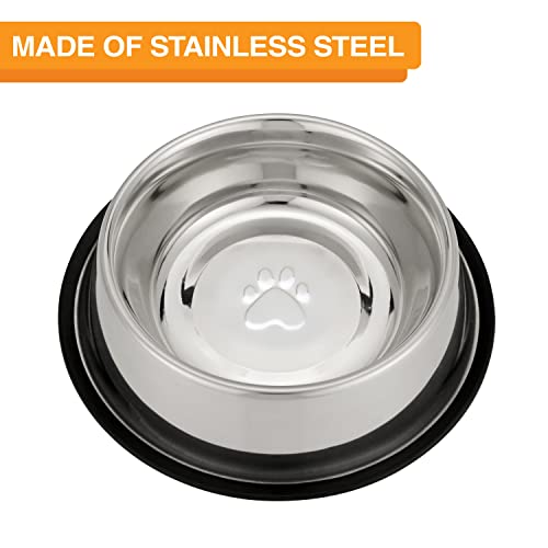  Neater Pet Brands - Stainless Steel No-Skid & Non-Tip Dog Bowl For Food Or Water (64 Oz, Stainless Steel)