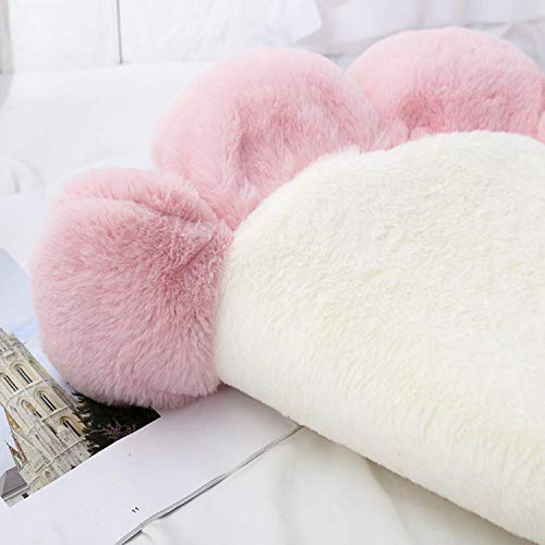  Big Incisors Best Dog Absorbant Mats, Warm Padded Flower Dog Bed Waterproof Washable Pet House Kennel Round Floor Carpet Crawling Mat-Pink-S Diameter 60cm