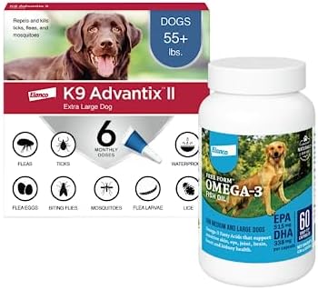  K9 Advantix II XL Dog Vet-Recommended Flea, Tick & Mosquito Treatment & Prevention | Dogs Over 55 Lbs. | 2-Mo Supply