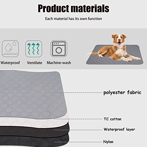  Petbuy Washable Reusable Dog Pee Pads 20”x 28”,Waterproof Non-Slip Potty Training Pads For Dogs And Cats Puppy,Fast Drying Travel Pet Pee Pads，Leak-Proof Cat Potty Pads
