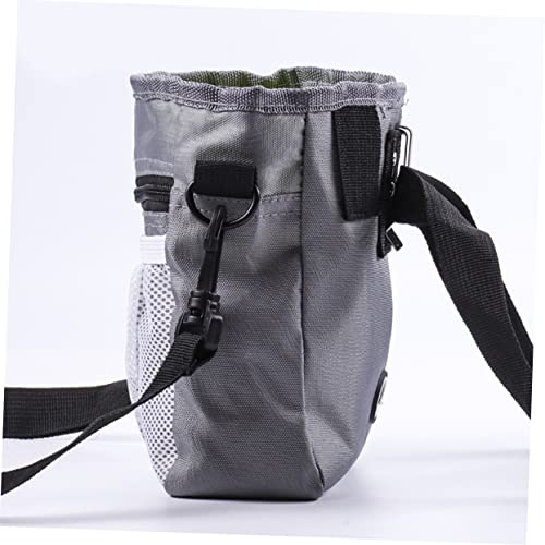 TENDYCOCO Pet Treat Pouch Pet Gear Feed Pocket Snack Food Carrier Box Dog Training Waist Bag The Dog Fanny Pack Feed Bag Equipment Grey Men And Women Shrinkable Dog Bag