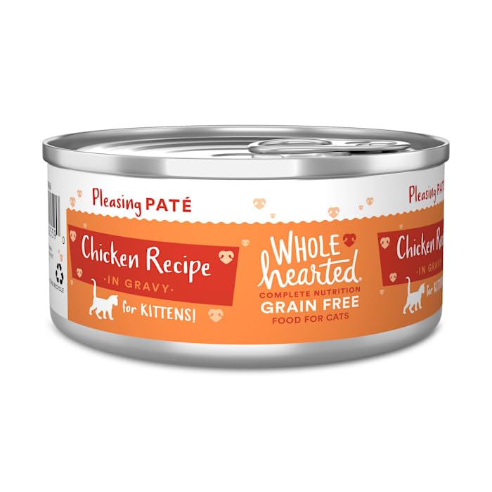  WholeHearted Grain Free Chicken Recipe Wet Food Pate For Kittens, 5.5 Oz., Case Of 12