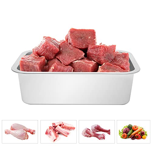  Kichwit Extra Large Dog Bowl 304 Food Grade Stainless Steel Pan, Dishwasher Safe (14 X 10.5 X 4 Inches)