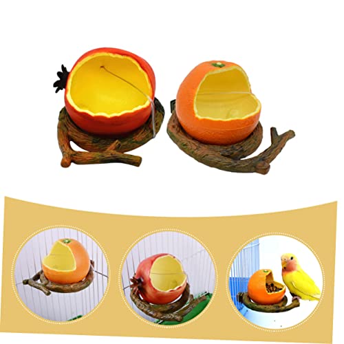  NOGRAX 4 Pcs Feed Portable Small Feeder Design Cup Parrot Cage Fruit Bowl Hamster Feeding Convenient For Animal Water Parakeet Dish Chinchilla Holder Lovely Birdcage Container Shaped Feeder