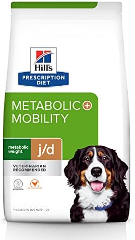  Hill's Prescription Diet Metabolic + Mobility, Weight + J/d Joint Care Chicken Flavor Dry Dog Food, Veterinary Diet, 24 Lb. Bag