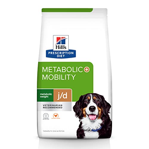  Hill's Prescription Diet Metabolic + Mobility, Weight + J/d Joint Care Chicken Flavor Dry Dog Food, Veterinary Diet, 24 Lb. Bag