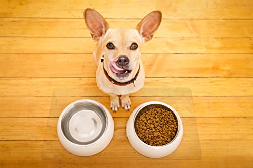  ExactMade - Clear Pet Bowl Mat, USA Made, Safe, Waterproof, 14 X 21 Inch, 2mm Thick Smooth Vinyl, Clear Cat Mat, Clear Cat Litter Mat, Clear Dog Cage Floor Mat, Clear Fish Tank Mat