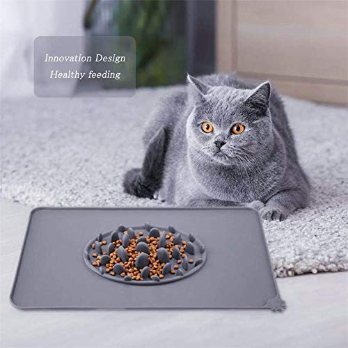  TYUXINSD Beautiful Cat Cushion Silica Gel Waterproof Cat Litter Mat Durable Non Slip Dog Mattress Protect Floor And Carpet Easy Clean Pet Bed Mat For Kittens Pink (Color : Gray)