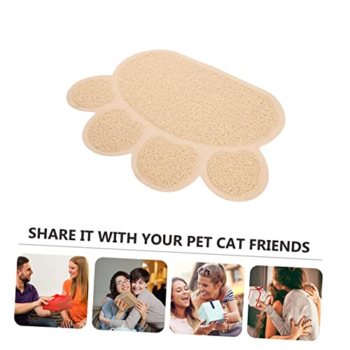  Litter Mat Bowl Shaped Accessory Water Puppies Tray Under Dogs Litter Use Feeding Non- Training Mat Kitten Place Food Daily Paw Indoor Cushion Home Cat For Pet Blanket Pad 4pcs And