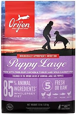  ORIJEN Puppy Dry Dog Food, Grain Free Dry Dog Food For Puppies, Fresh Or Raw Ingredients, 4.5lb